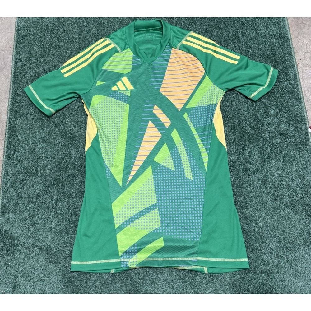 Adidas Tiro 24 GK Goalkeeper SS Soccer Jersey Green Men's M Slim Fit IS5349
